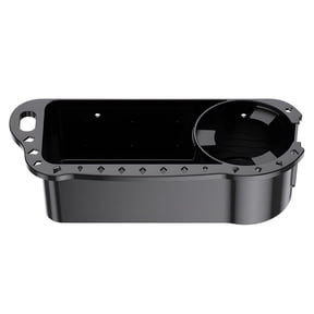 Marine Cockpit Organizer, Boat Cup Holder, Black, 11.4 in / 28.9 cm, Fishing Gear Storage, Cup Mount, Tool Slots, for Yacht