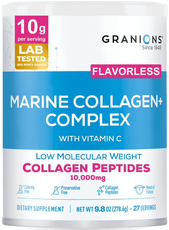 Granions Marine Collagen Peptides Powder Unflavored, 10,000mg per Serving, 278.6g