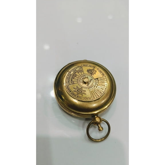Marine Compass Antique Vintage Brass Pocket Compass Brass Nautical Compass