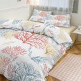 thumbnail image 1 of Marine Coral Duvet Cover Set Themed Multicolor Polyester Bedding Set for Bedroom Decoration, 1 of 6