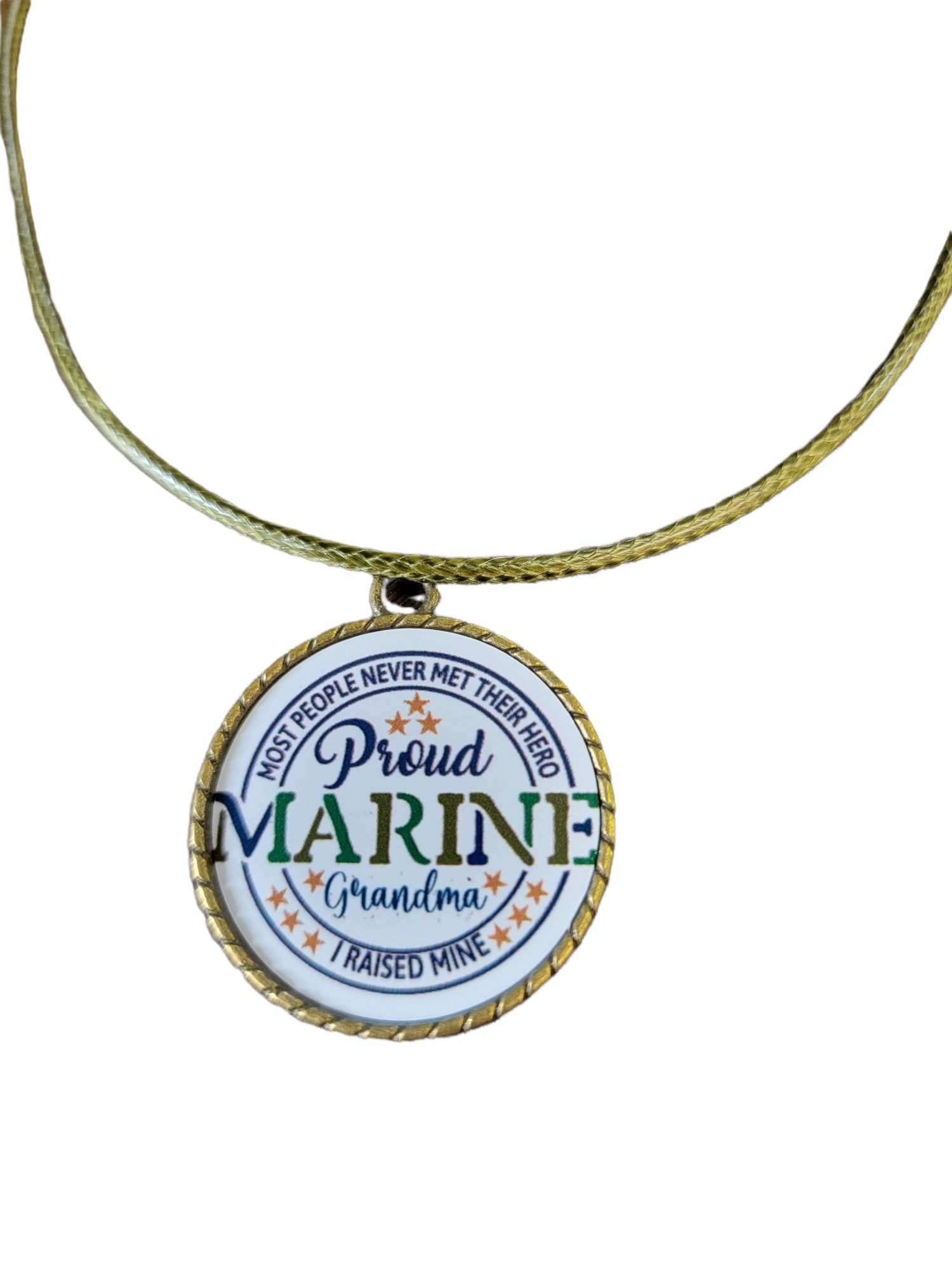 Marine Corp Proud Grandma Pendant Necklace