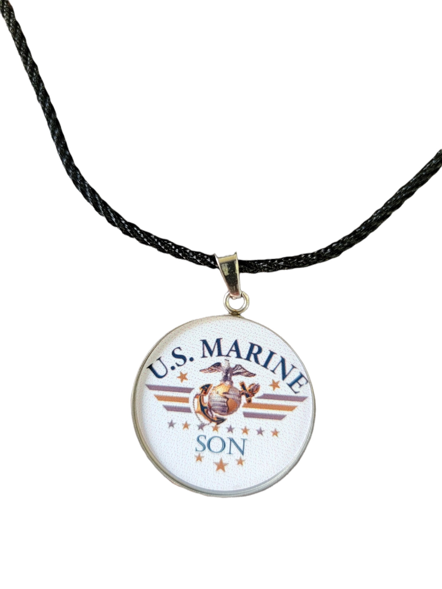 Marine Corp Son Eagle Globe Anchor Pendant Necklace