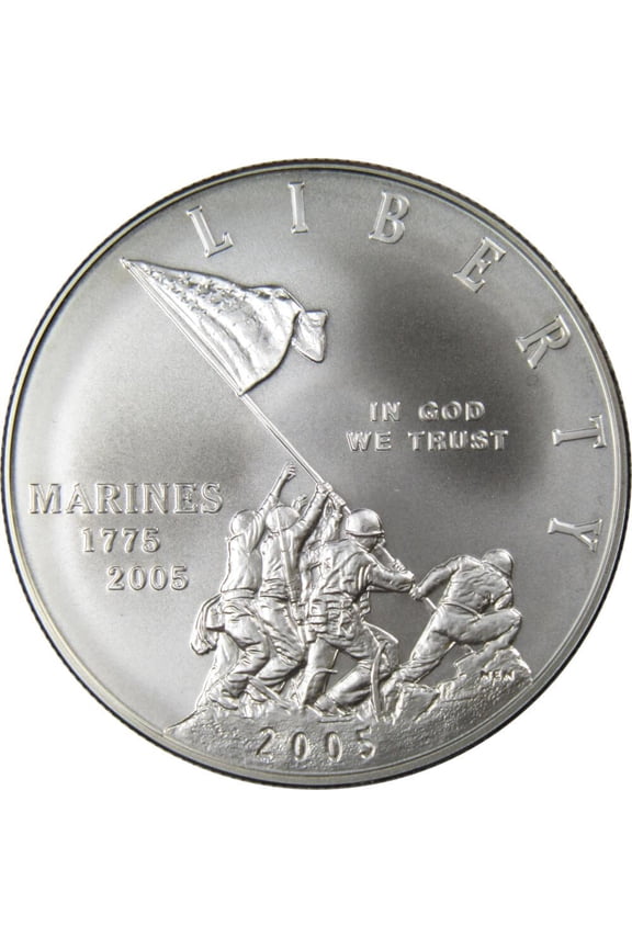 Marine Corps 230th Anniversary Dollar 2005 P BU Uncirculated Silver