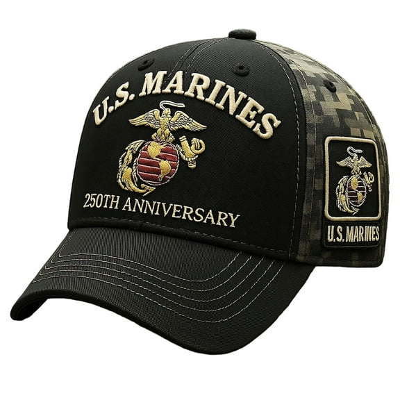 Marine Corps 250th Anniversary Baseball Cap for Men,250th Anniversary Tribute Washed Cap Retro Marine Veteran Hat