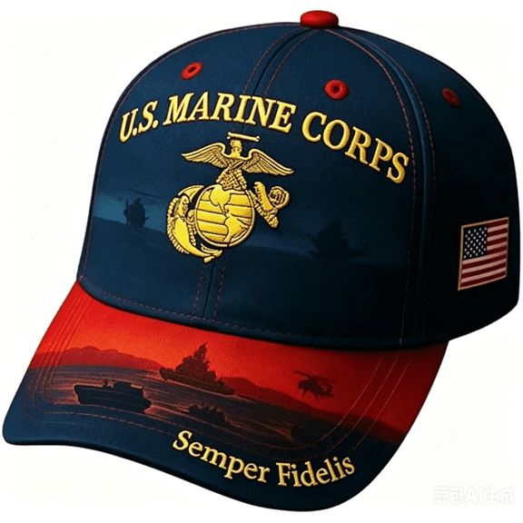 Marine Corps 250th Anniversary Hats Baseball Cap Embroidered Hats, USA Patriotic Caps for Veteran Christmas Gifts