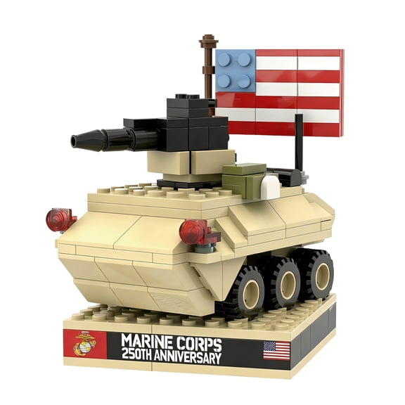 Marine Corps Armored Vehicle Building Block Set, USA 250th Anniversary Merchandise, Military Display Model