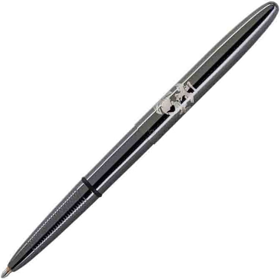 Marine Corps Black Titanium Fisher Space Pen with Logo Laser Engraved -Gift Box