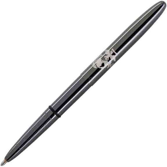 Marine Corps Black Titanium Fisher Space Pen with Logo Laser Engraved -Gift Box