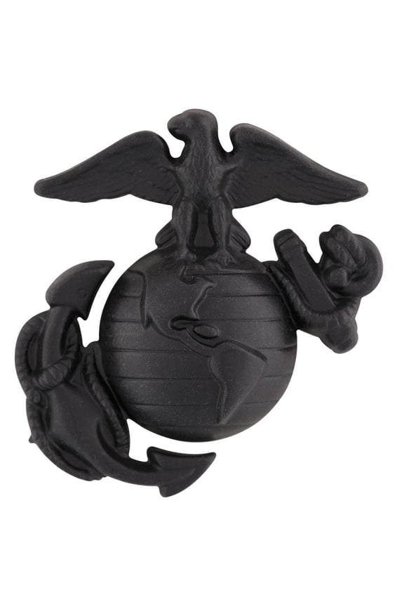 Marine Corps Globe and Anchor Cap Device Black Enlisted