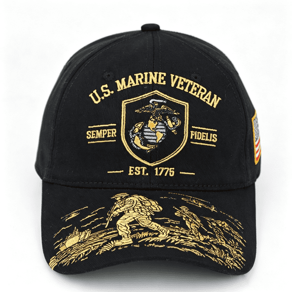 Marine Corps Hat U.S. 250 Anniversary USA Hats Embroidered 1775-2025 Vintage Baseball Cap Embroidery Hats, USA Patriotic Caps for Gifts