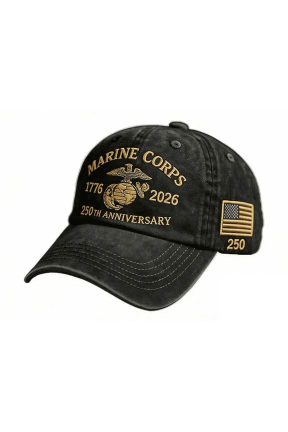 Marine Corps Hat U.S. 250 Anniversary USA Hats Embroidered 1776-2026 Vintage Baseball Cap Embroidery Hats, USA Patriotic Caps for Gifts