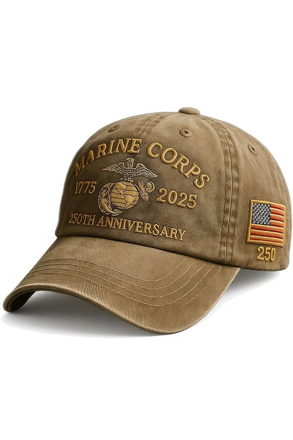 Marine-Corps Hats 250th American Anniversary Baseball Cap for Men,250th Anniversary USA Hat Retro-Marine Veteran Hat
