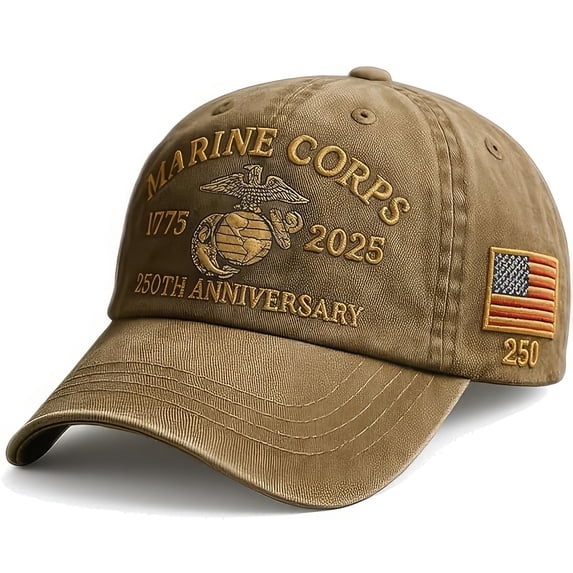 Marine-Corps Hats 250th American Anniversary Baseball Cap for Men,250th Anniversary USA Hat Retro-Marine Veteran Hat