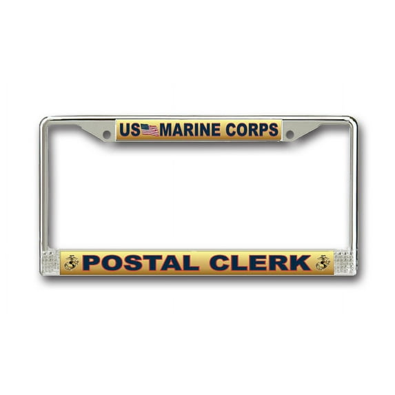 Marine Corps License Plate Frame Postal Clerk