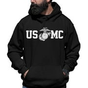 AIRUIXIEYE Marine Corps USMC SWEATSHIRT HOODIE with Globe in CENTER