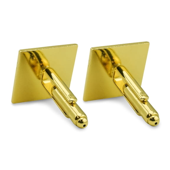 Marine Corps USMC Semper Fidelis White Black Logo Officially Licensed Square Cufflink Set - Silver or Gold
