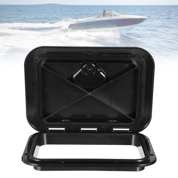 Marine Deck Access Hatch, 14.8" x 10.6" Rectangle Boat Hatch Lid with Anti-Slip Surface, Flush Mount, 180 Hinge, Sun Protection, Strong Load-Bearing Hatch for Marine Boat Yacht