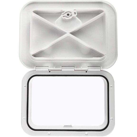 Marine Deck Access Hatch & Lid 10-5/8" X 14-3/4" (270mmx375mm) White Boat Deck Hatch$$Watercraft