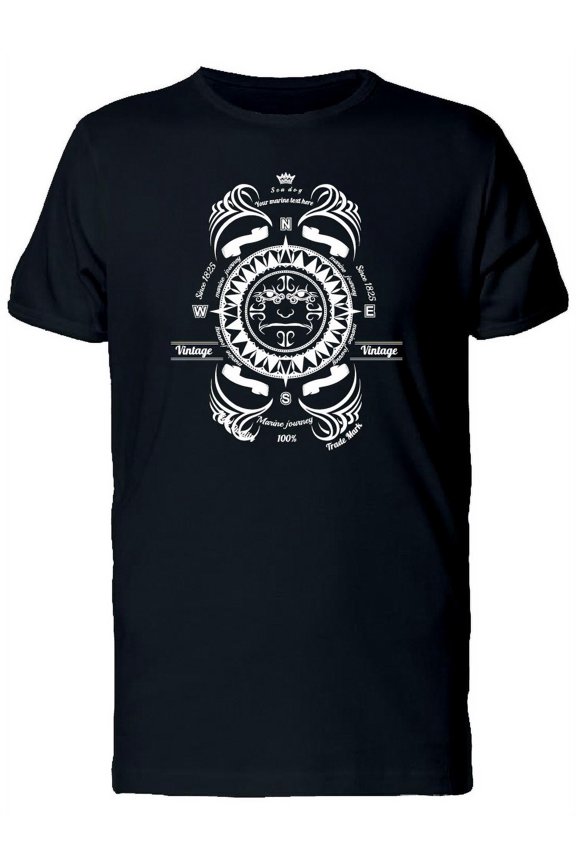 Marine Design With Compass T-Shirt Men -Image by Shutterstock, Male x-Large