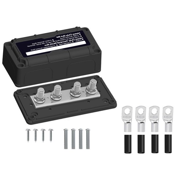 Marine Direct Current Junction Box 100A 48V with Reinforced Base for Motorhome Power Connection Layouts Use