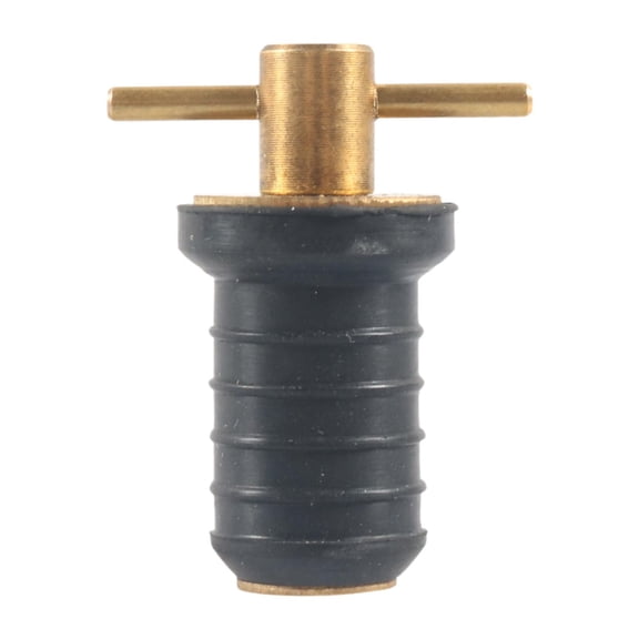 Marine Drain Plug Boat Drain Bung Rubber Brass Snap Tight Adjustable Rust Resistant for Kayak Yacht Use