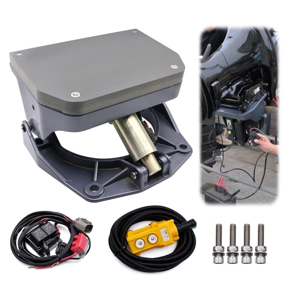 Marine Electric Screw Suspension & Power Tilt Trim(Up to 85HP), Gray, Elevation Angle