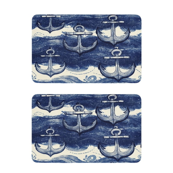 Marine Elements Pattern 2 Pack 4x2.5 Inch Magnetic Stickers Thick and Strong for Fridge Dishwasher Teaching