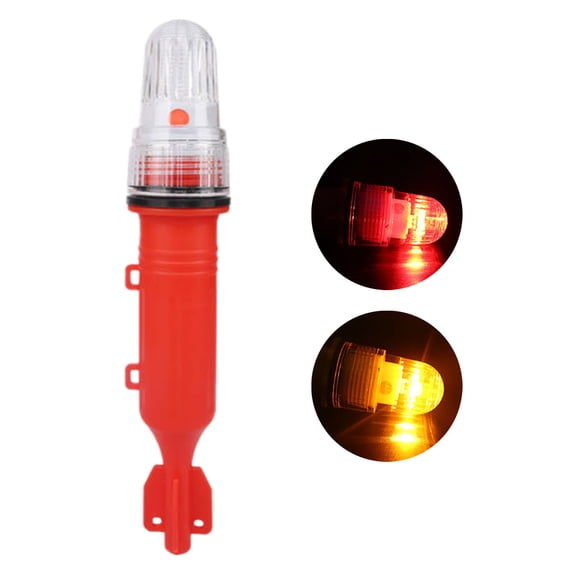 Marine Emergency Flares 3 Pack, Waterproof LED Signal Lights for Boats and Fishing, Electronic Flashing Beacons for Night Use on Water, Must-Have Gear for Boating, Kayaking and Boarding, C