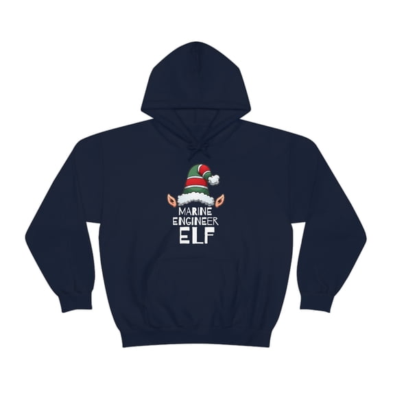 Marine Engineer Elf Unisex Hoodie, S-5XL Christmas Engineering Elves