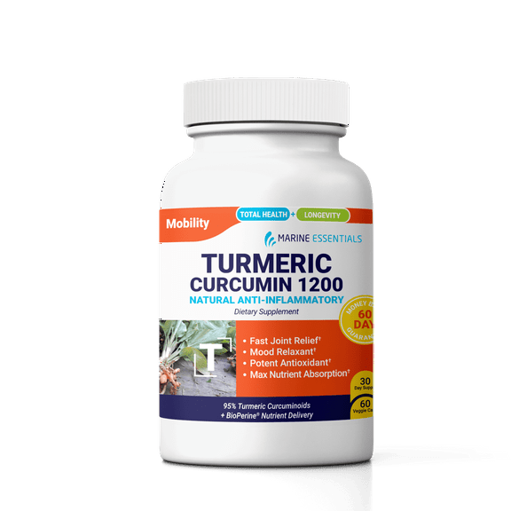 Marine Essentials - Turmeric Curcumin 1200 Dietary Supplement