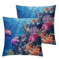 thumbnail image 1 of Marine Fish Cushion Cover Underwater World Pillow Cover Coral Reef Pattern Throw Pillow Cover Goldfish Decorative Pillow Cover for Adult Teens,Blue Room Decor, 1 of 7