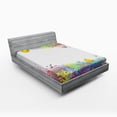 thumbnail image 1 of Marine Fitted Sheet Aquatic Nautical Illustration of Deep Underwater World Wildlife Animals with Corals, Soft Decorative Fabric Bedding, Multicolor, by Ambesonne, 1 of 2