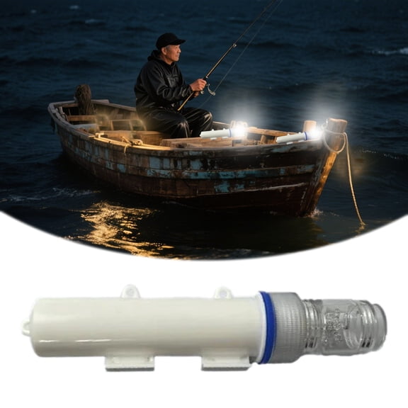Marine Flares for Boating and Fishing Guard Approved Emergency Signals for Boats and Buoys High Visibility LED Night Light for Night Fishing Warning Light,5.5cm×26cm,White