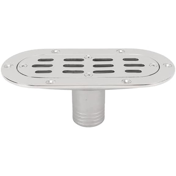 Marine Floor Drain, 316 Stainless Steel Mirror Polished Anti Clogging Efficient Water Drainage Boat Floor Deck Drain for Yacht Kayak Deck Drainage Supplies$$Watercraft