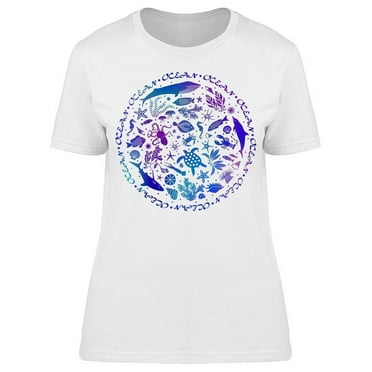 Marine Flora And Fauna T-Shirt Women -Image by Shutterstock, Female Large