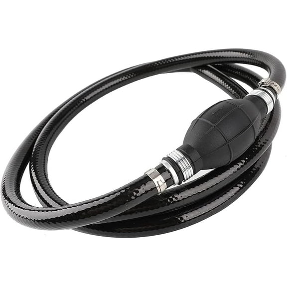 Marine Fuel Line 3/8 Inch 6FT with Primer Bulb Steel Hose Clamps, Universal 3/8" Boat Fuel Line Assembly Kit Compatible with Yamaha Outboard RVs Tractors Caravans Boats Fuel Line