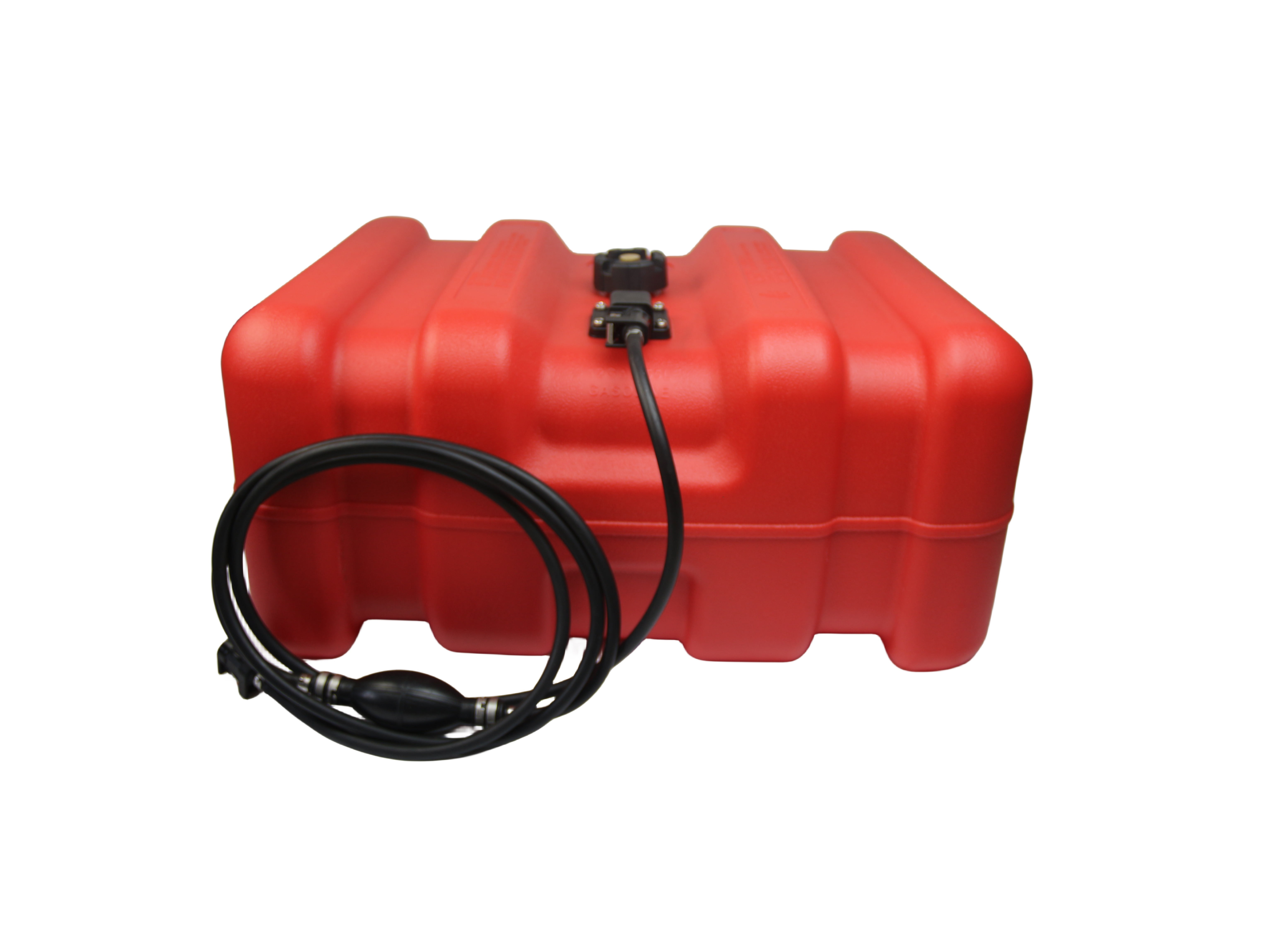 Marine Fuel Tank, 14.53 Gallon/55L, Portable Boat Fuel Gas Tank for Outboard Engine Boats, Plastic Outboard Marine Boat Fuel Tank with Hose, Easy to Carry for Yacht, Fishing Boat, Deck Boat, Red