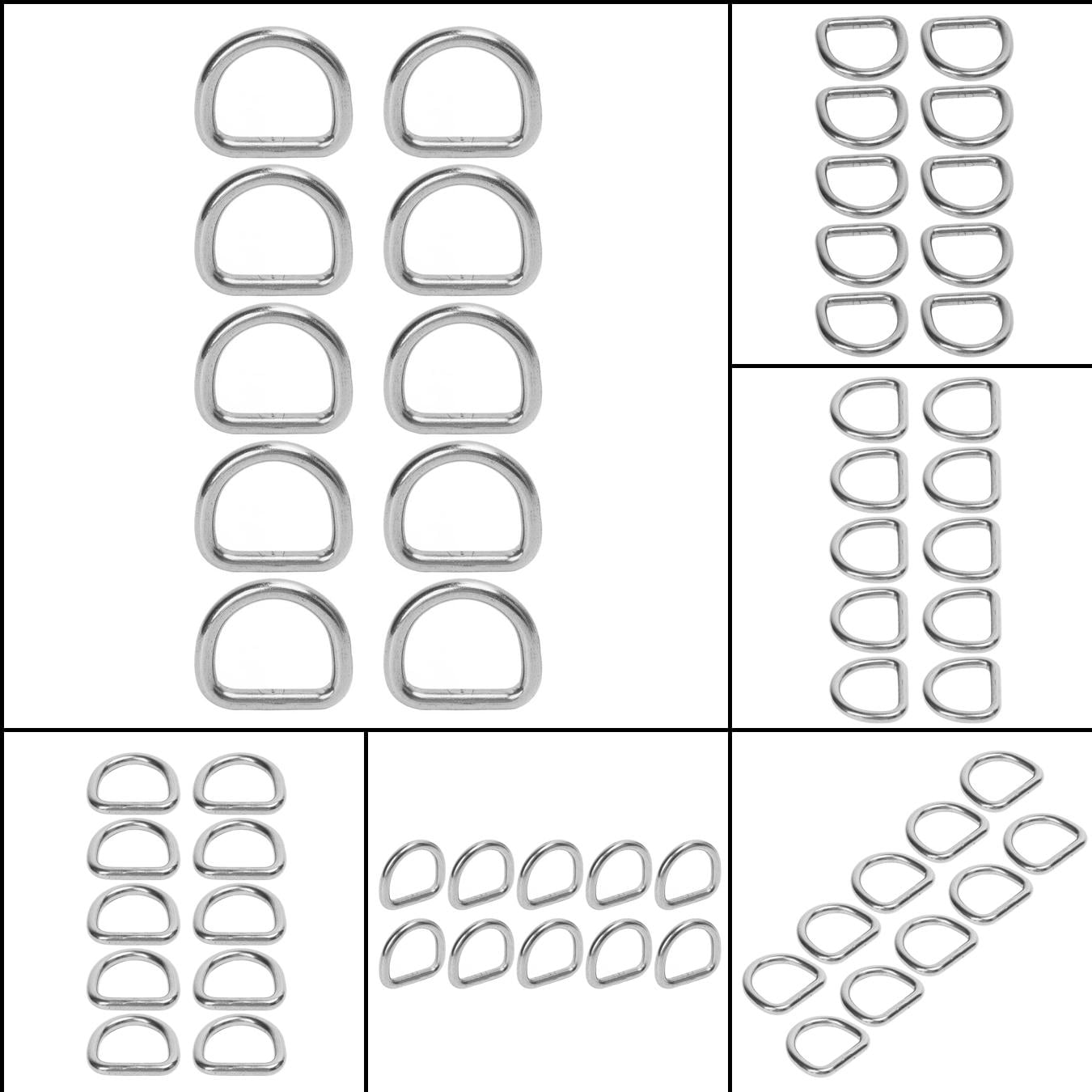 Marine Grade 316 Stainless Steel D Rings, Ideal Repair Parts for Kayaks ...
