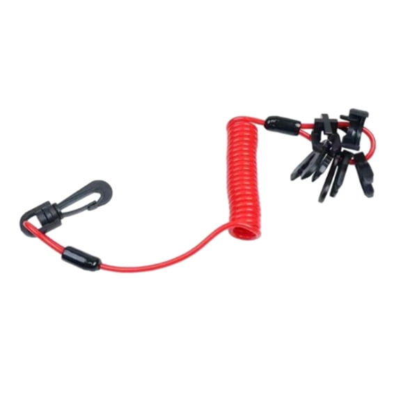 Marine Grade Engine Shutoff Lanyard Featuring Keys Locks Mechanism Easy Installation General Fit
