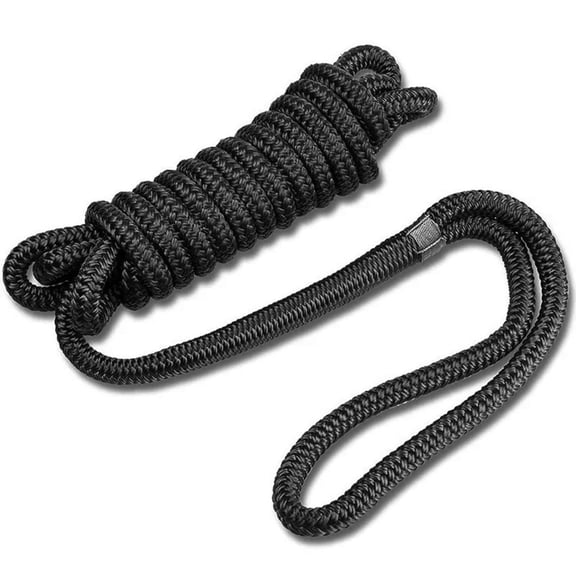 Marine Grade Nylon Dock Lines 4.5M,1/2 Inch Or 3/8 Inch Diameter,24 Strand Double Mooring Rope With Eye Splice,Boat Rope For Docking And Towing(3/8inch)