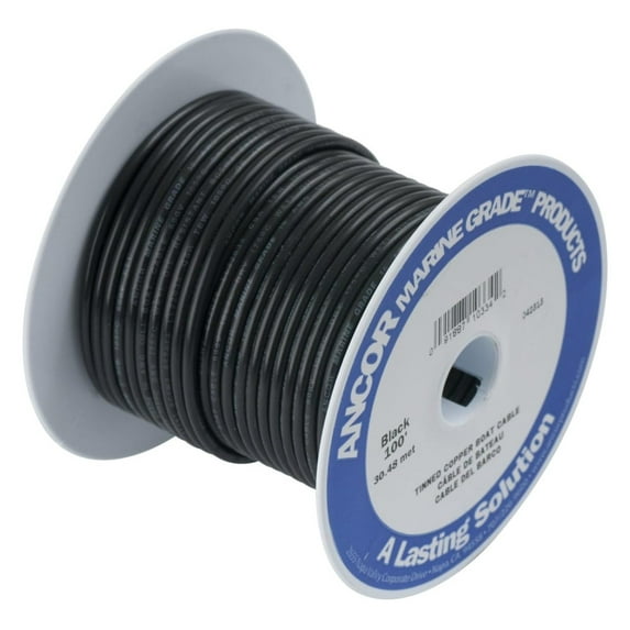 Marine Grade Primary Wire and Battery Cable (Black, 100 Feet, 10 AWG) (108010)
