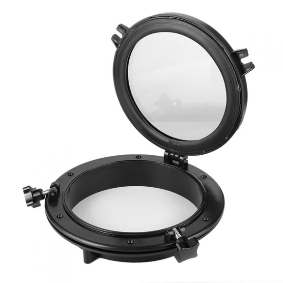 Marine Grade Round Porthole Hatch Window for Yachts and RVs - 4mm Tempered Glass, Durable ABS Plastic Frame for Ventilation and Light