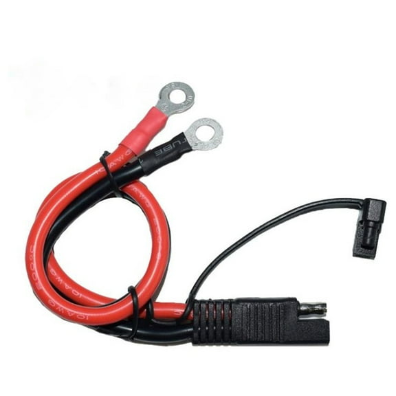 Marine Grade SAE Extension Cable With Dust Cap,30Cm Black Red Tinned Copper Wire Connection Line,For Pond Lighting