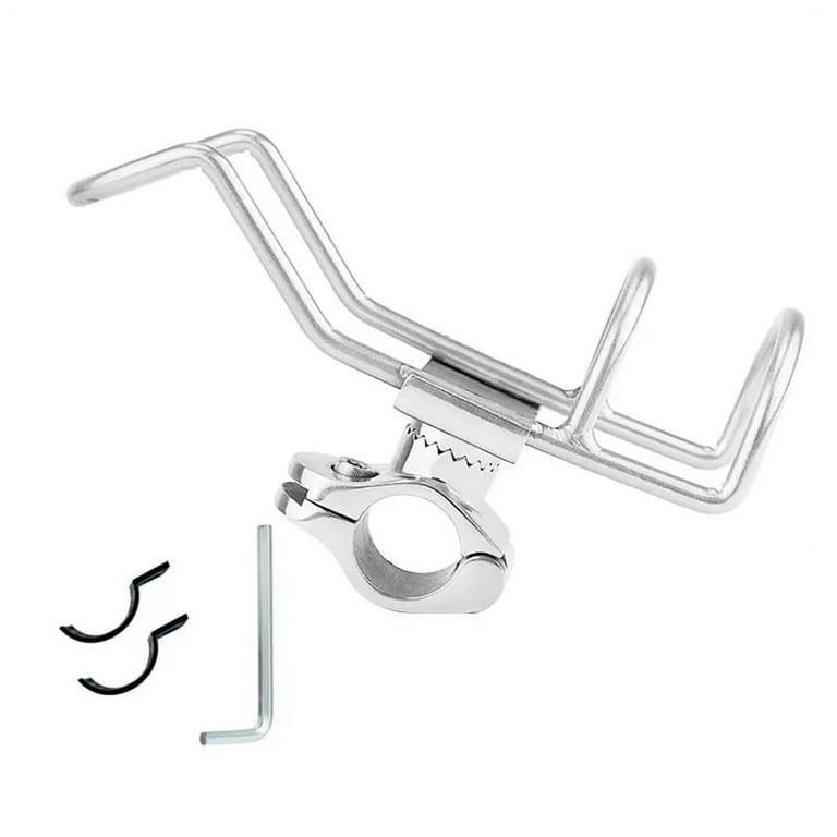 Marine Grade Stainless Steel 316 Fishing Rod Rack Holder Pole Bracket  Support Clamp on Rail Mount 25mm Boat Accessories 