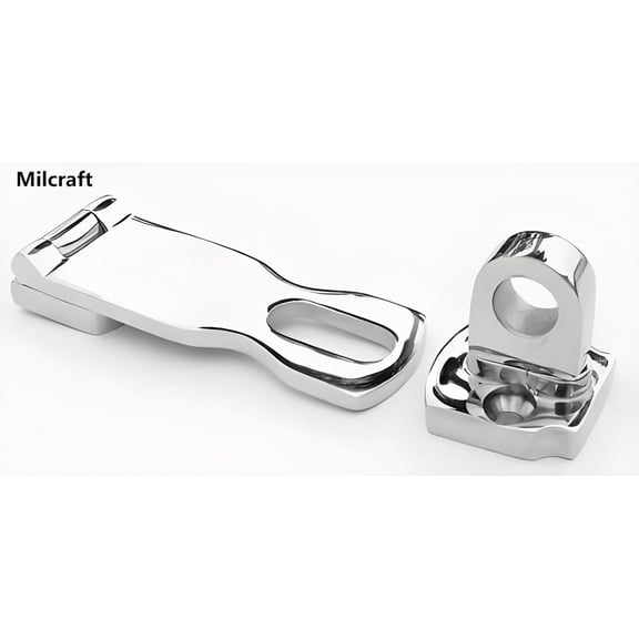Marine Grade Stainless Steel Heavy Duty Door Hasp with Turning Padlock Eye Mount