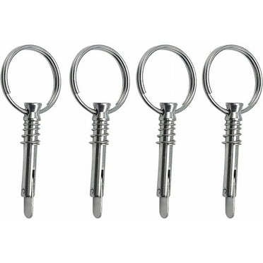 Aerofast Model C Fastpin Quick Release Detent Pin | 1/4" X 1-1/4" Black Stainless Steel (4-Pack) For Bimini Tops, Covers