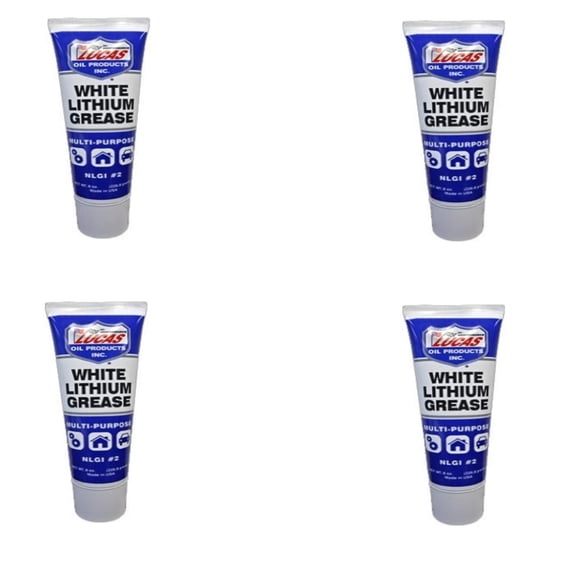 Lucas Oil 10533 White Lithium Grease - 8 oz. Squeeze Tube 4 Pack