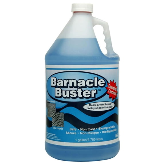 Marine Growth Remover, 1 Gallon Concentrate - Barnacle & Zebra Mussel Remover for Sea Water Cooling Systems - Non-Toxic Biodegradable Formula - Industrial Water Treatment