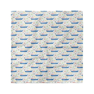 Marine Head Scarf, Cartoon Fishing Rods, Head Wrap, 3 Sizes, by Ambesonne