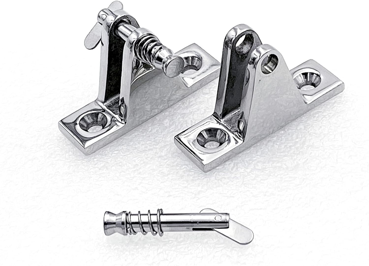 Marine Heavy Duty Stainless Steel Boat Bimini Top Deck Hinge With Quick Release Pins 2Pcs